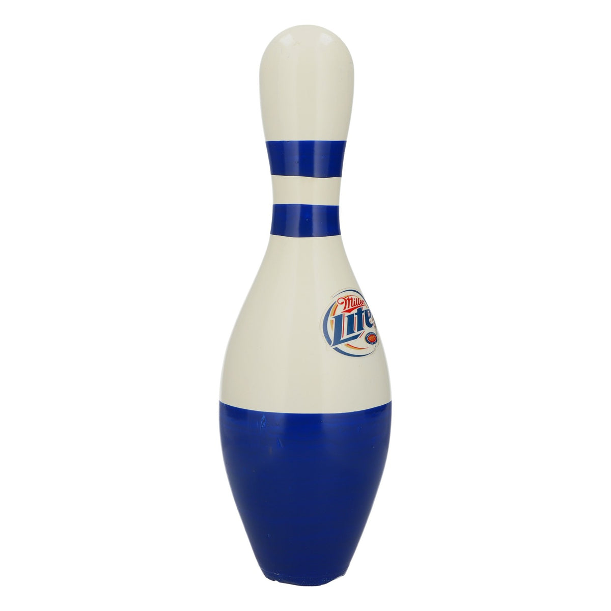 Quille de bowling en bois sur le thème de la bière Miller Lite – Décoration pour bar ou « man cave » – Objet de collection – Vue 2