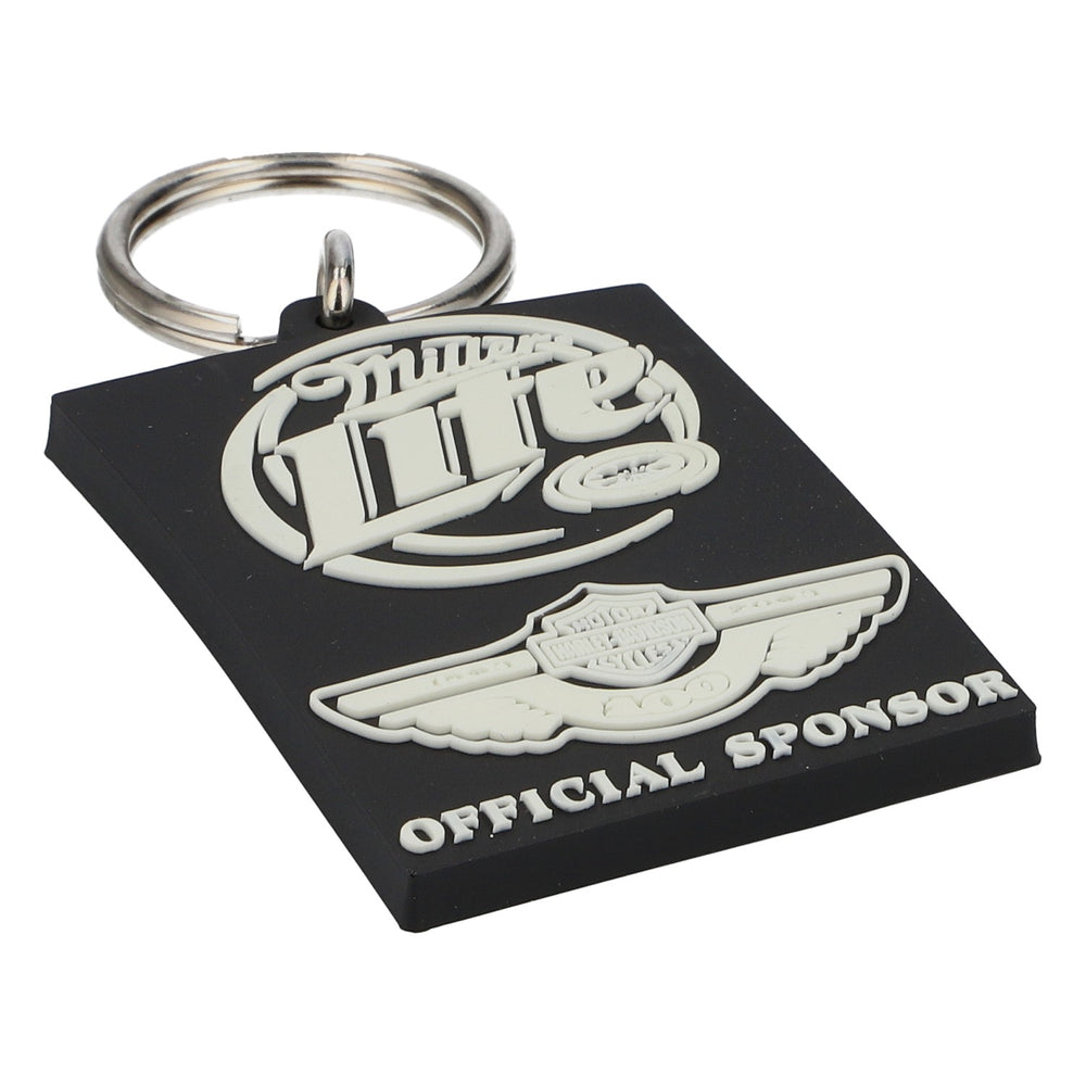 Porte-clés Miller Lite Harley-Davidson en caoutchouc - Sponsor officiel