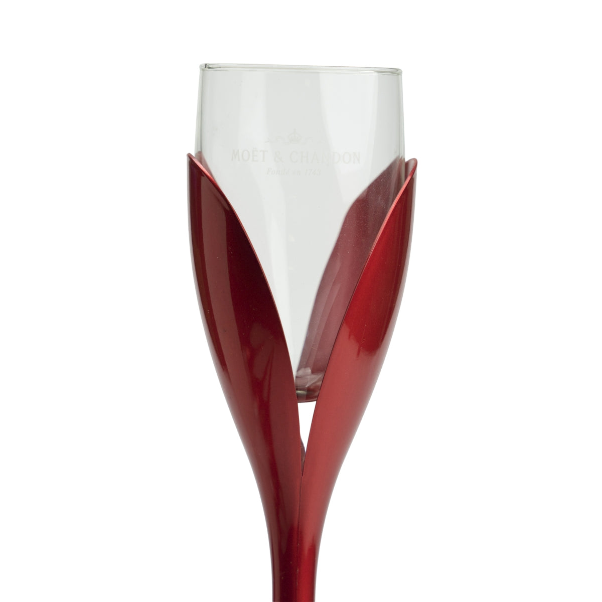 Moët & Chandon, ensemble porte-verres à champagne avec 6 verres + 4 tulipes + support rouge – Vue 3