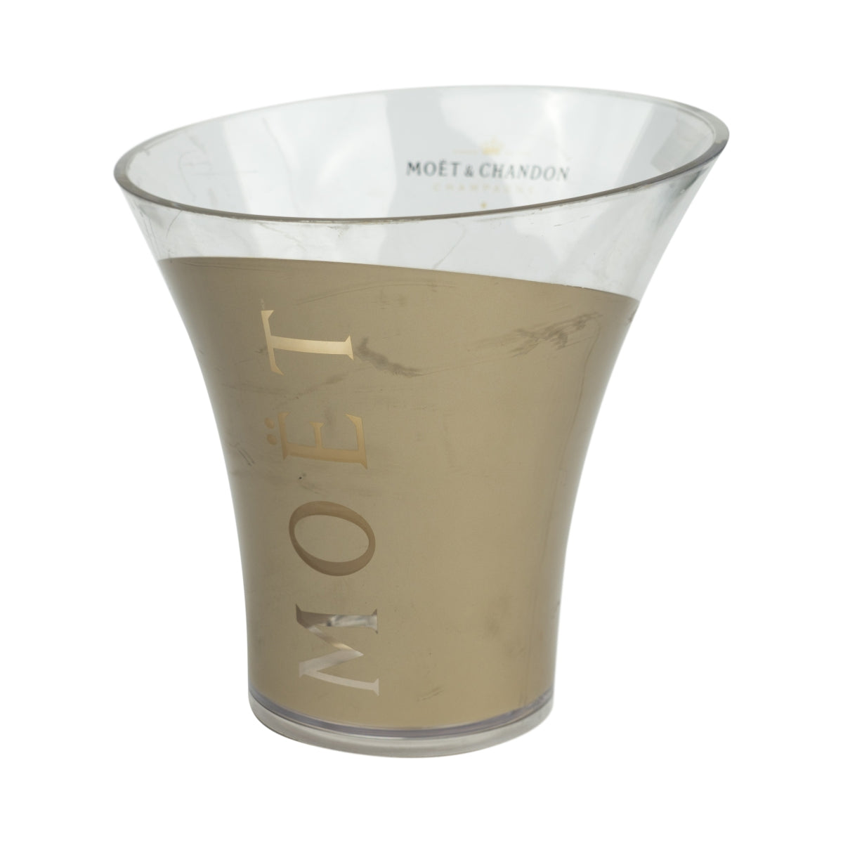 Moët & Chandon Champagne Refroidisseur Single Gold très usagé Ice Cooler Conteneur Bouteilles