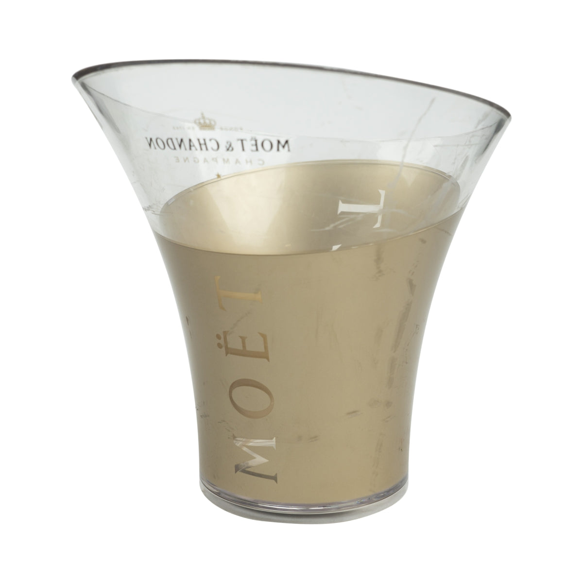 Moët & Chandon Champagne Refroidisseur Single Gold très usagé Ice Cooler Conteneur Bouteilles – Vue 2