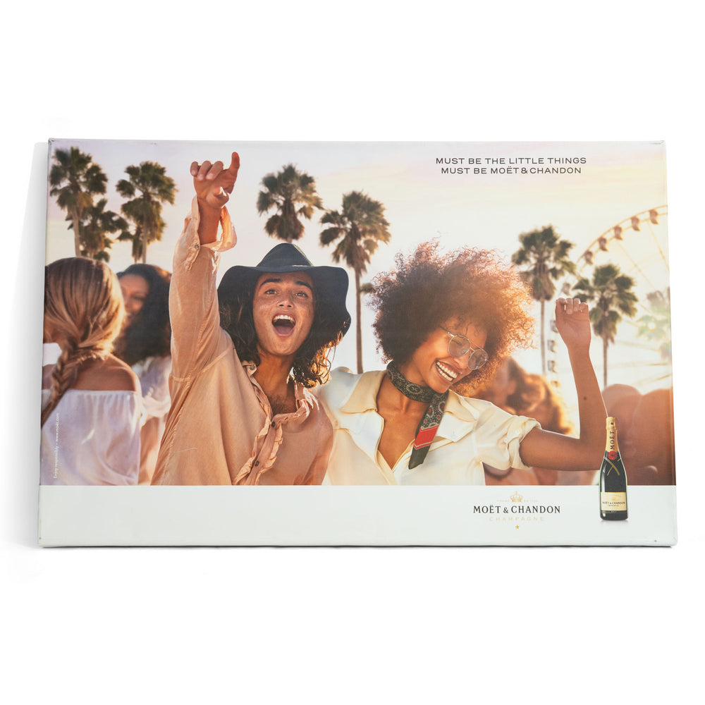 Moët & Chandon Champagne Toile murale Décoration murale 100 x 65 cm Les gens font la fête