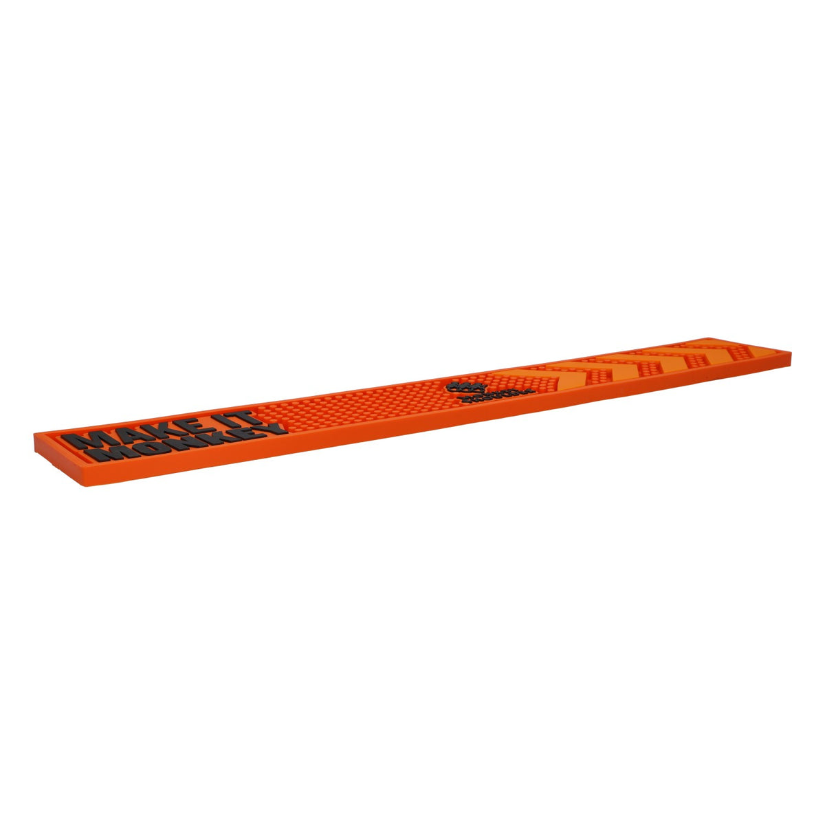 Tapis de bar Monkey Shoulder pour whisky, 60 x 8,5 cm, neuf, en caoutchouc orange, tapis d'égouttage, runner – Vue 2