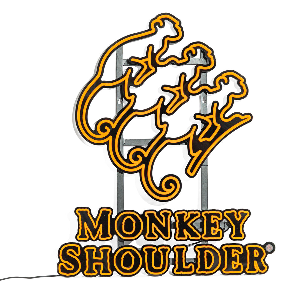 Enseigne lumineuse Monkey Shoulder Whisky, 60 x 50 cm, LED