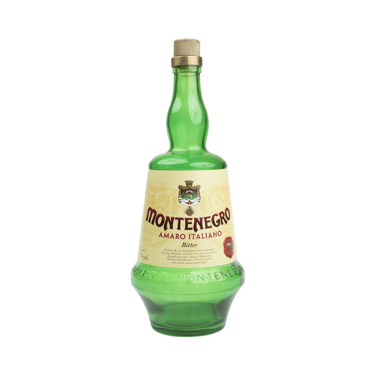 Monténégro Amaro 3 l bouteille vide pour présentation, bouteille factice, verre vert, décoration de bar