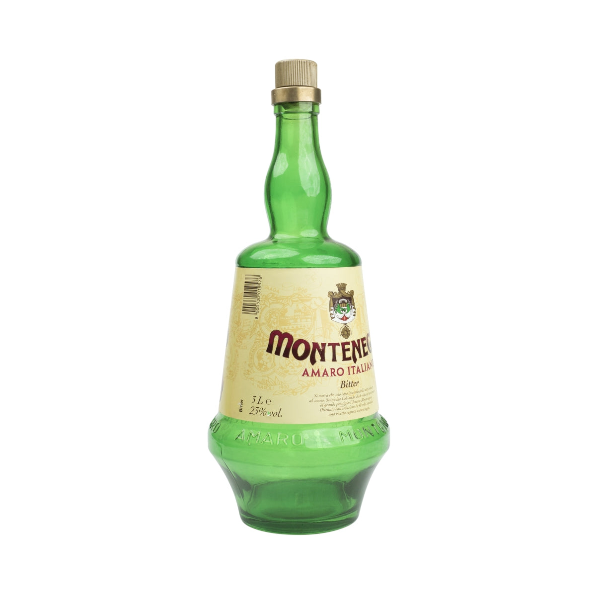 Monténégro Amaro 3 l bouteille vide pour présentation, bouteille factice, verre vert, décoration de bar – Vue 2