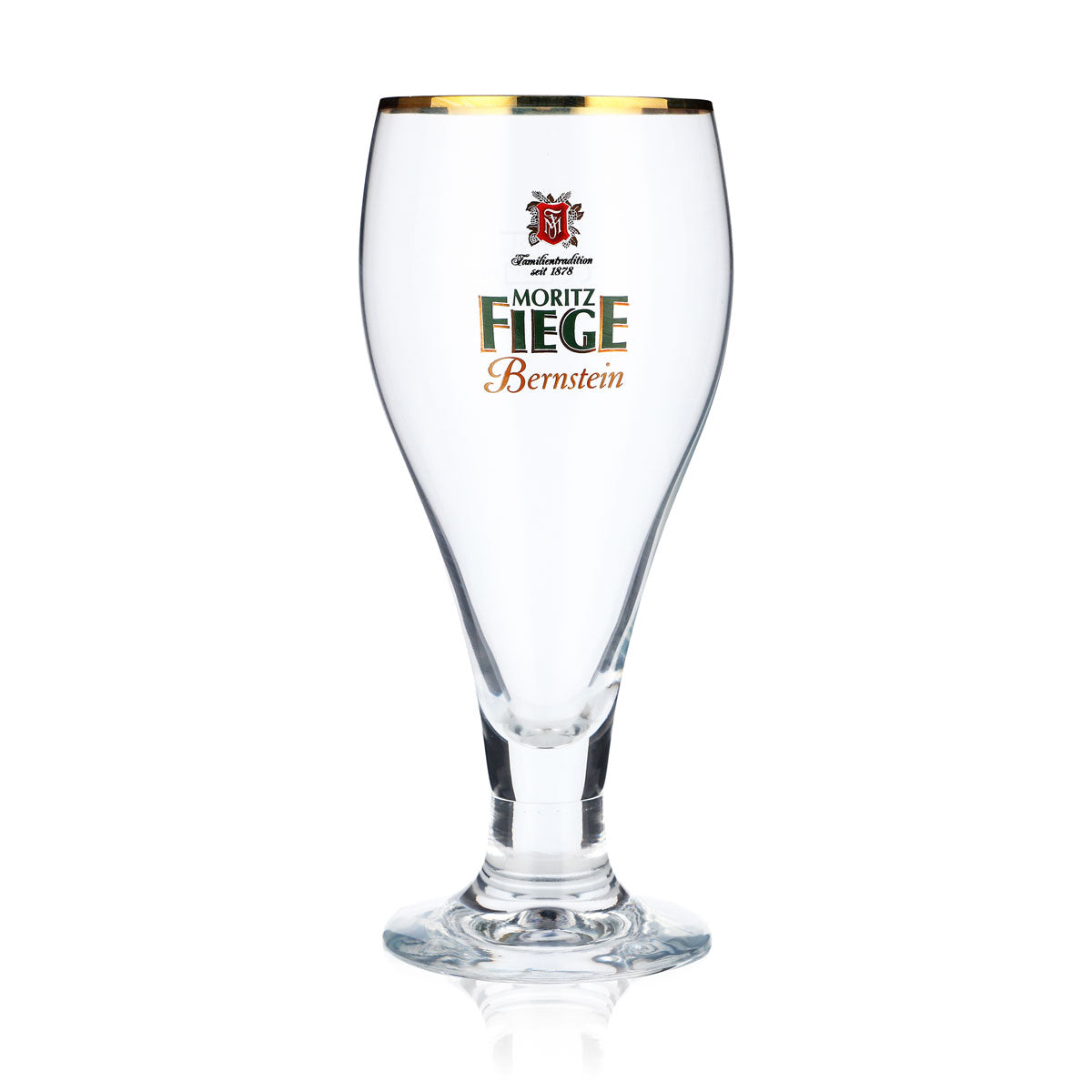 Verre à bière Moritz Fiege 0,3 l Verres à bière Verre en forme de coupe Pied épais Bord doré