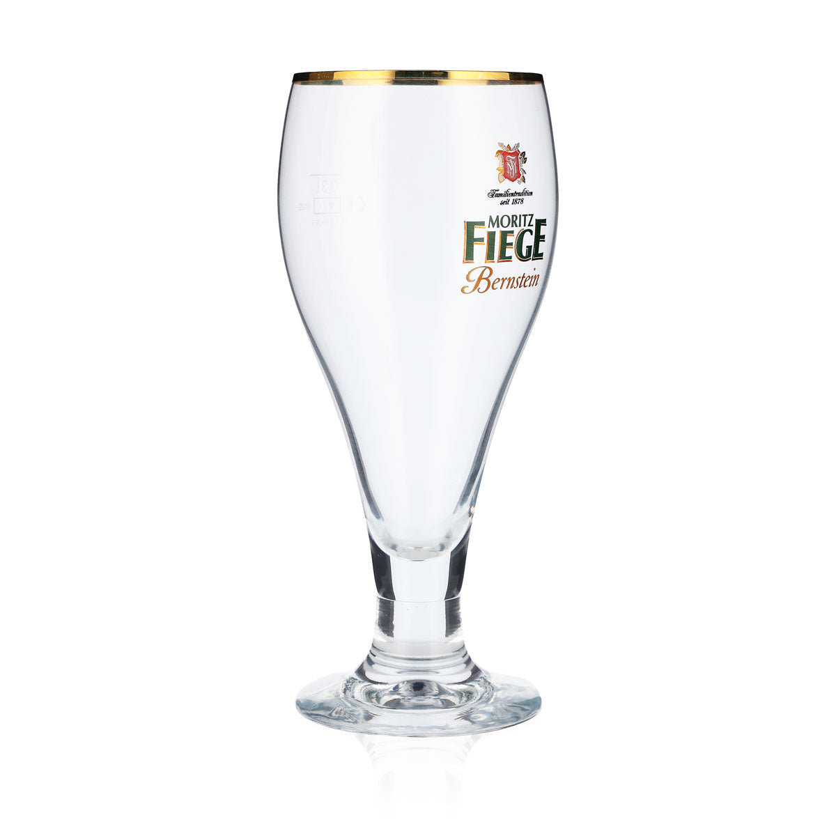 Verre à bière Moritz Fiege 0,3 l Verres à bière Verre en forme de coupe Pied épais Bord doré – Vue 2