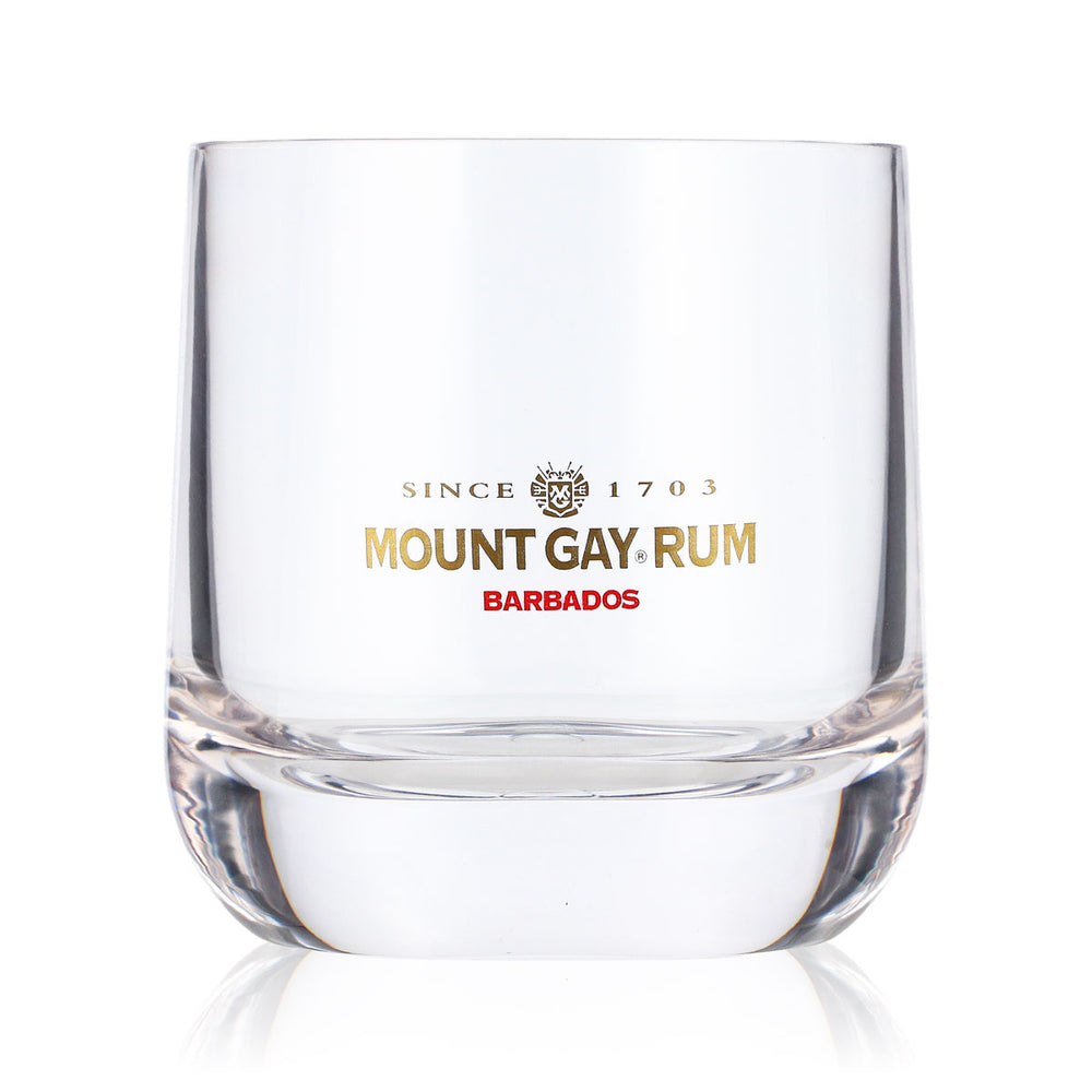 Verre à rhum Mount Gay 0,25 l, verre à whisky, gobelet en plastique réutilisable, verre à whisky en plastique