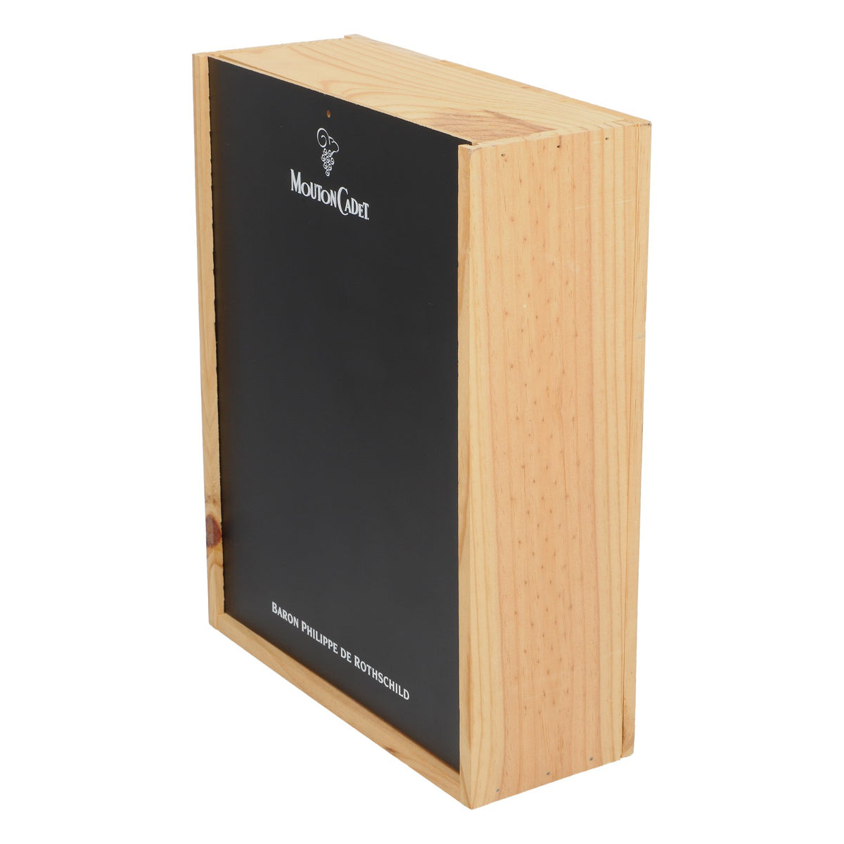 Coffret en bois pour bouteilles de vin Mouton Cadet, décoration d'intérieur, marron/noir – Vue 3