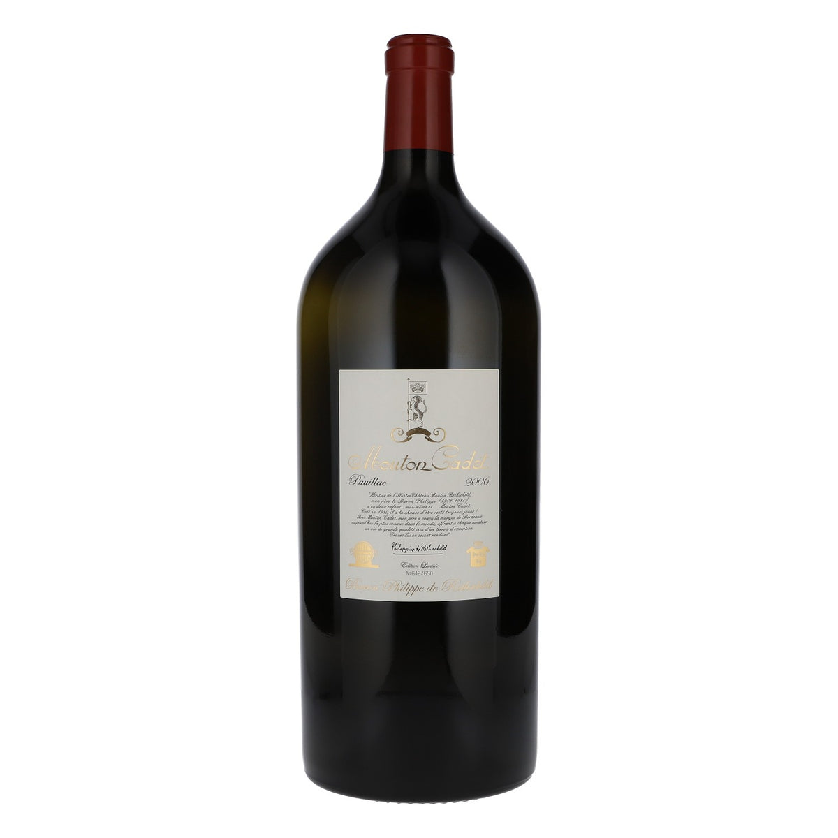 Bouteille décorative Mouton Cadet 5 l Pauillac 2006
