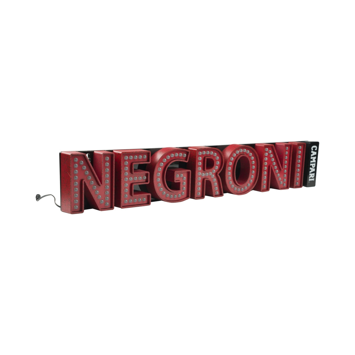 Enseigne lumineuse Negroni Lettres LED Campari rouge Lumière Publicité Bar Cocktail – Vue 2