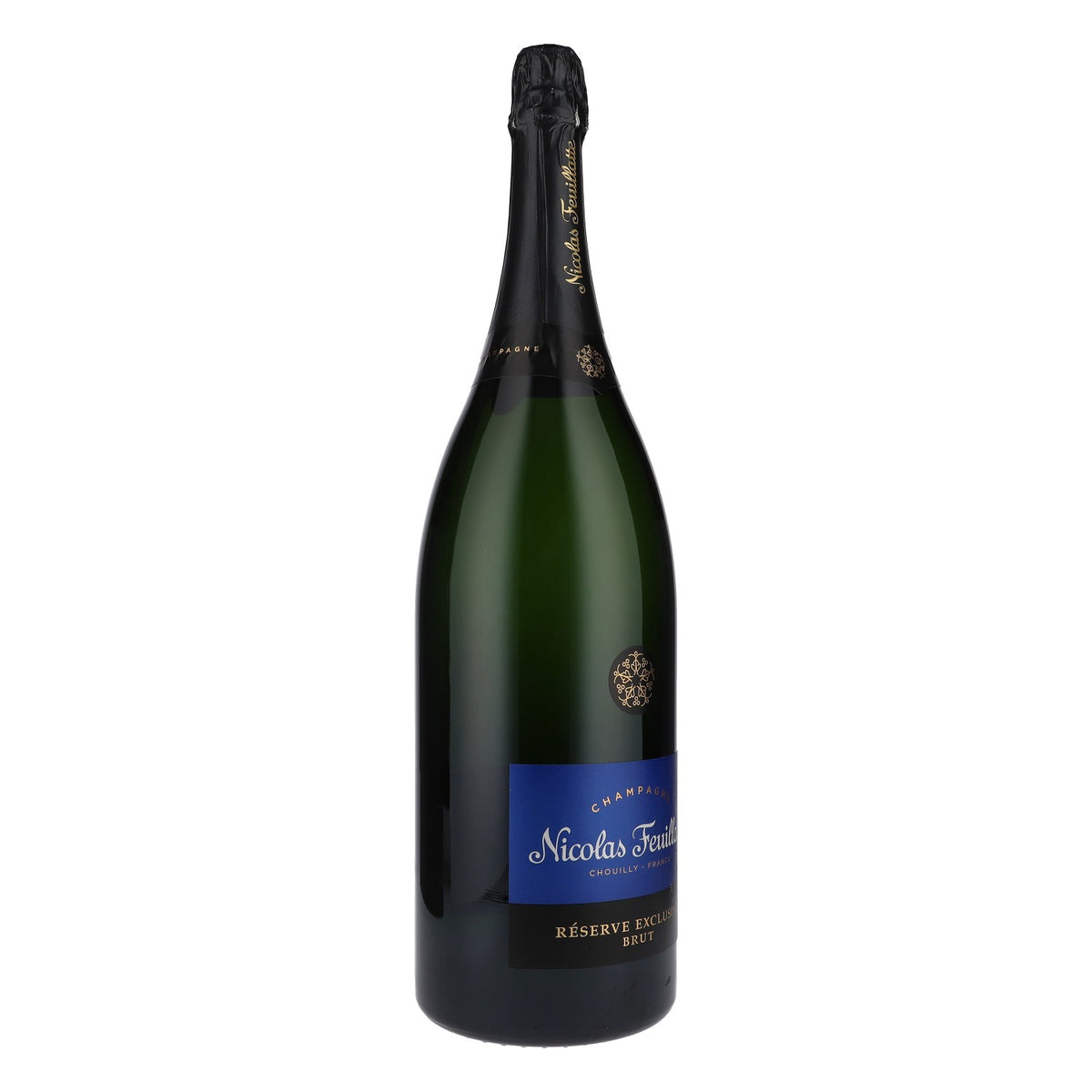 Nicolas Feuillatte Bouteille de champagne vide Bouteille décorative Bouteille de présentation 3 l – Vue 2