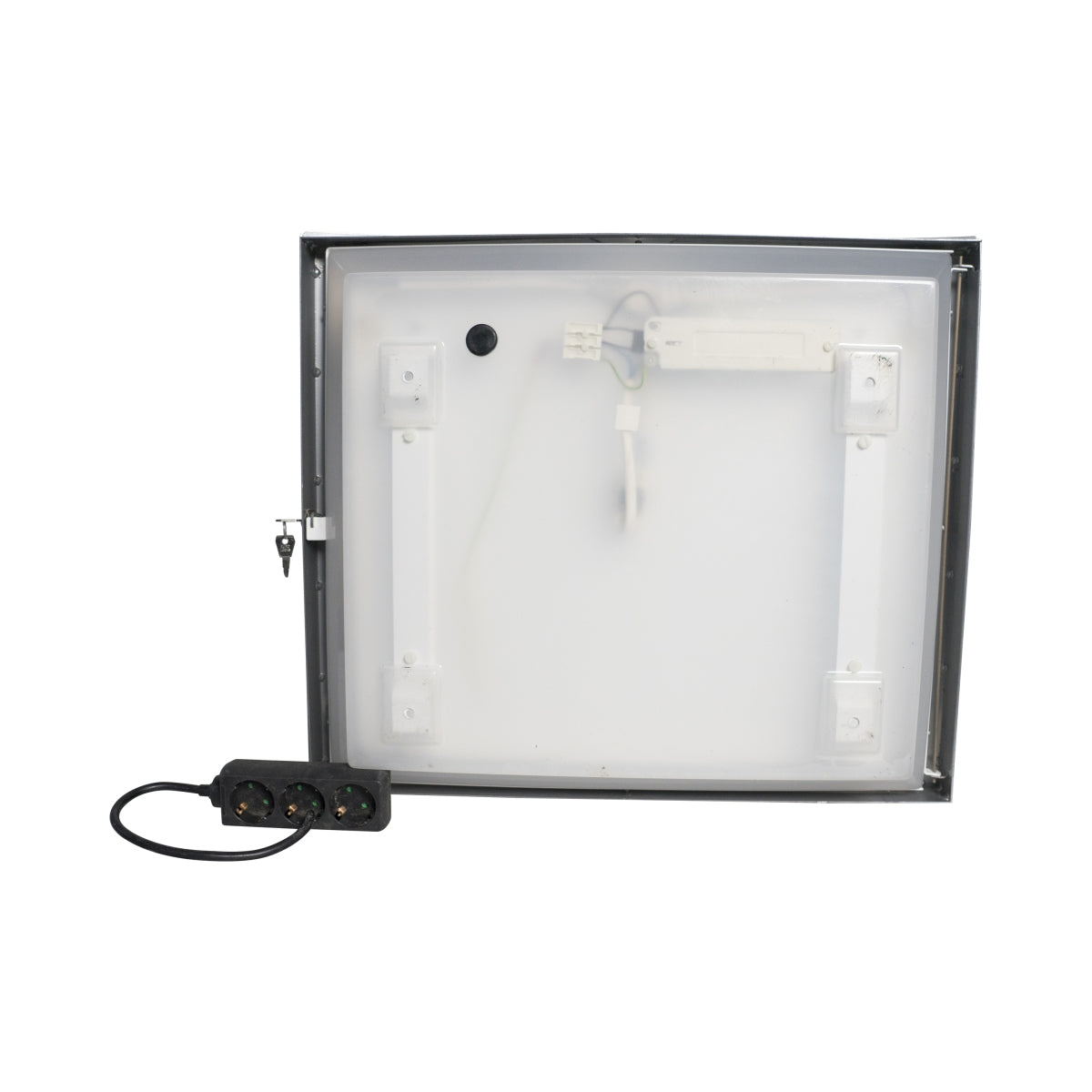 Vitrine sans nom éclairée, menu, carte, verrouillable, acier inoxydable, d'occasion – Vue 2