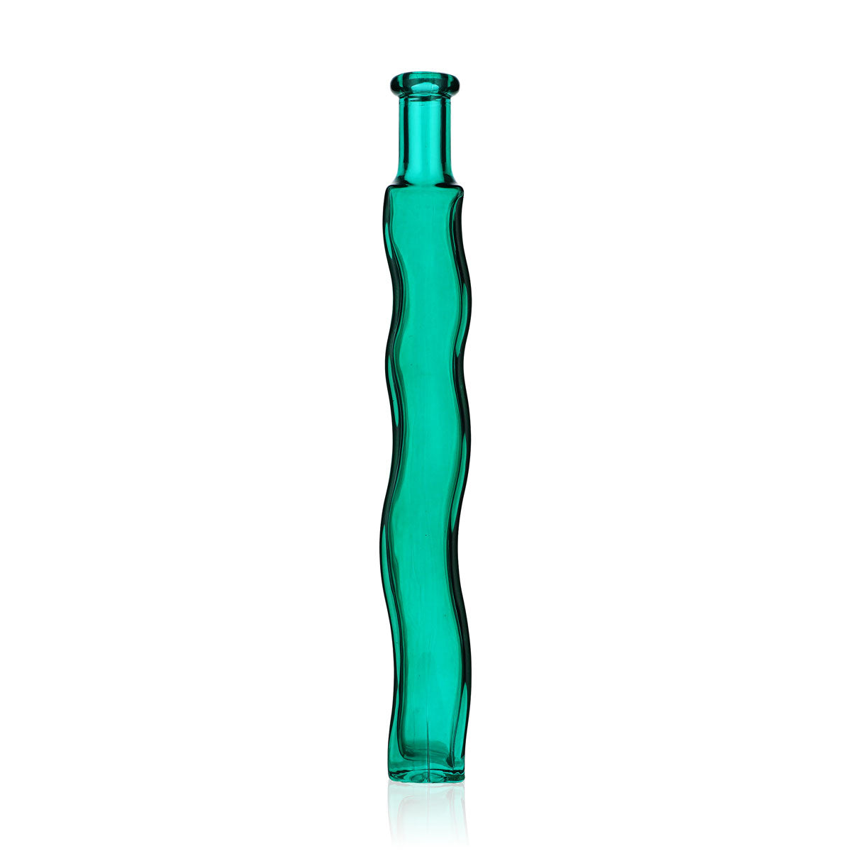 No Name - Autres articles en verre - 0,2 l - Verre vert ondulé - Vase - Bouteille décorative