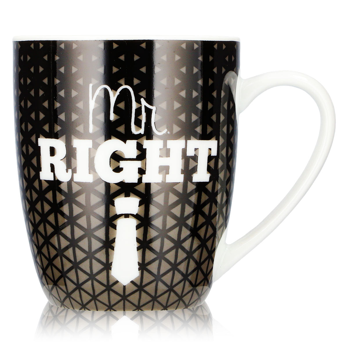 No Name Autres Verre 0,35 l Mr. Right Tasse pour toi, noire, en céramique