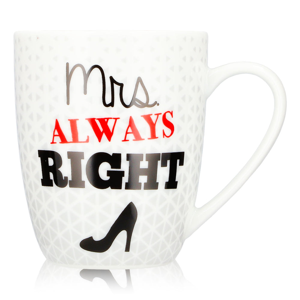 No Name Autres Verre 0,35 l Mrs. Always Right Tasse « Pour toi » blanche en céramique