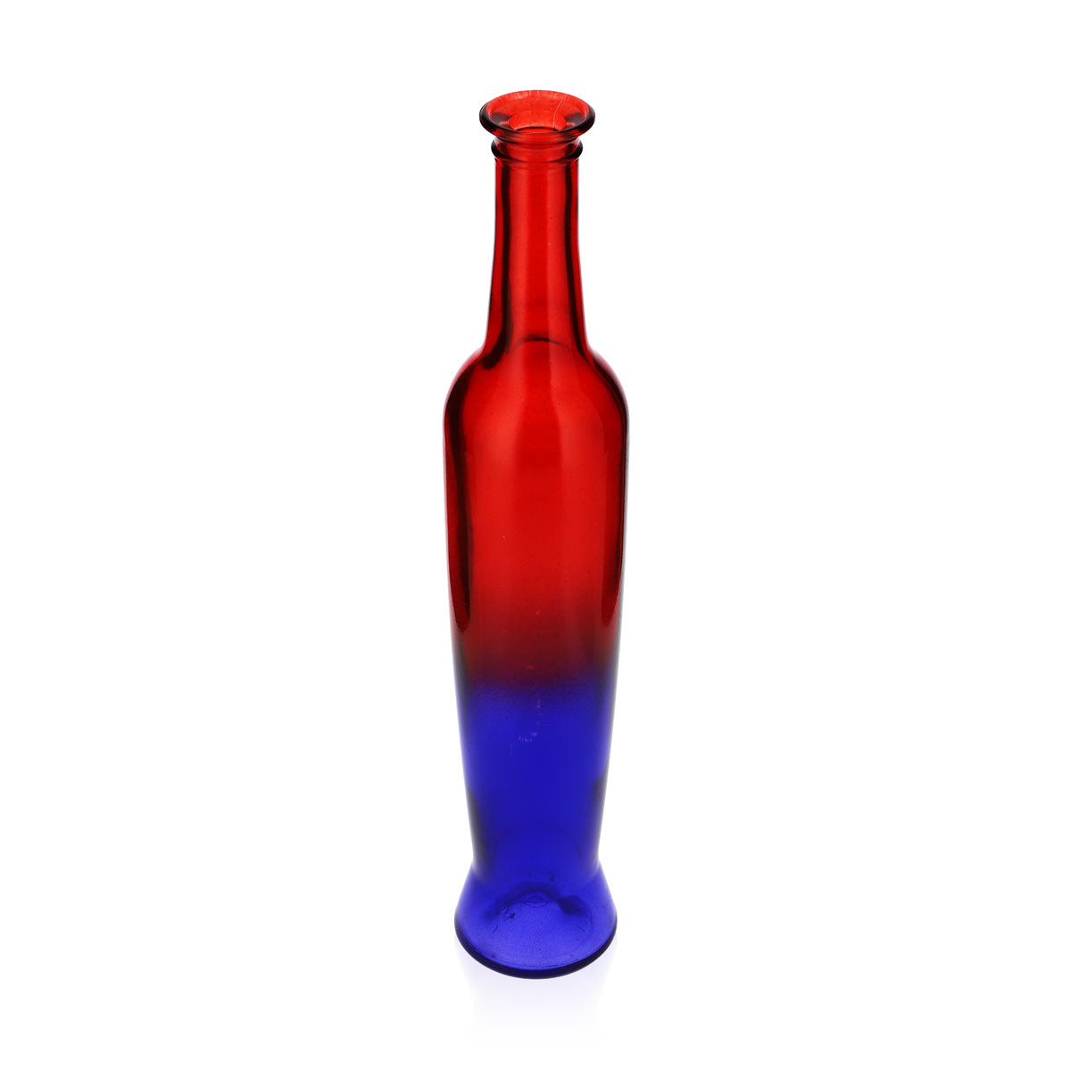 No Name - Autres - Verre 0,5 l - Rouge/Bleu - Vase à fleurs - Bouteille décorative – Vue 2