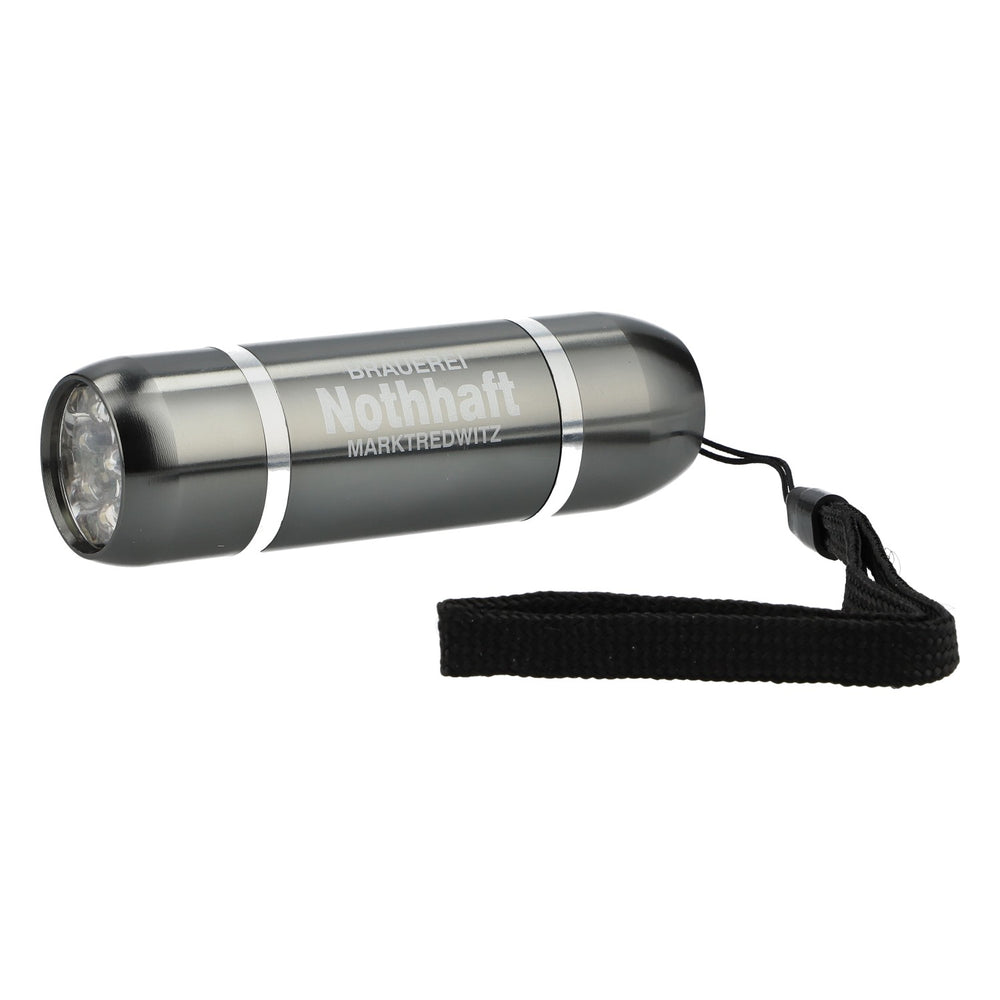 Lampe de poche Nothhaft « Bier » Marktredwitz, LED, aluminium, gris