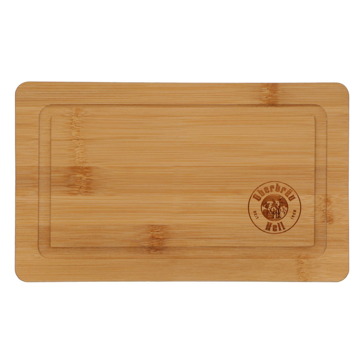 Planche à découper Oberbräu Hell Bier pour collation Planche à découper pour charcuterie en bois véritable 25 x 15 cm – Vue 2