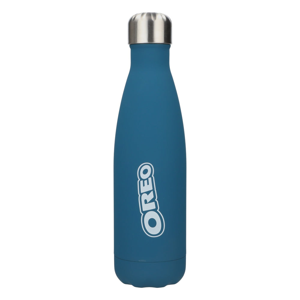 Bouteille isotherme Oreo 0,5 l, bleu caoutchouté, acier inoxydable