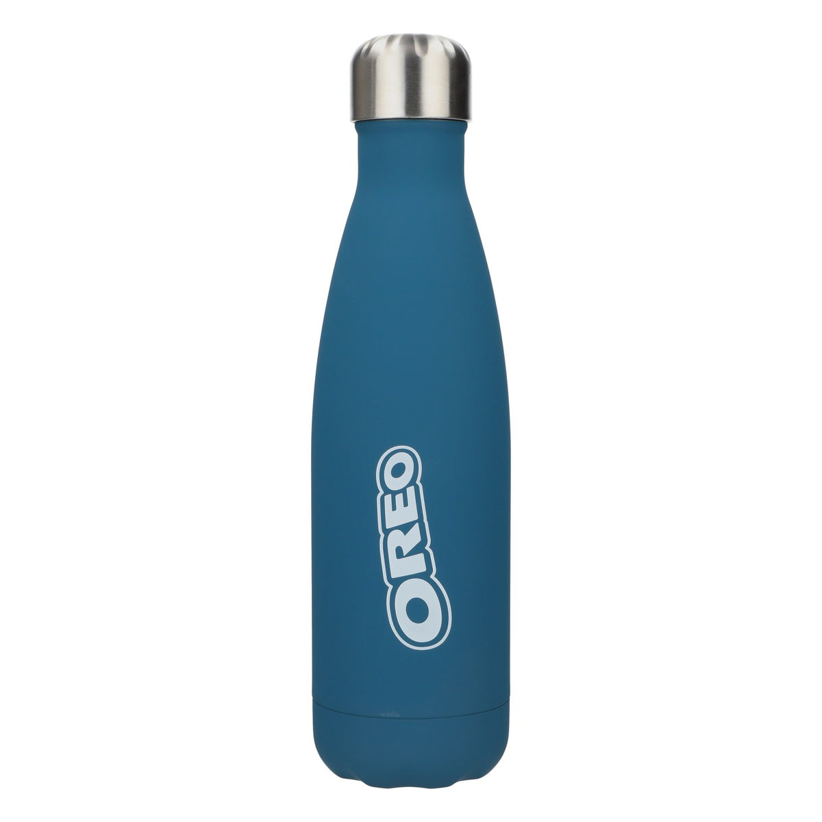 Bouteille isotherme Oreo 0,5 l, bleu caoutchouté, acier inoxydable