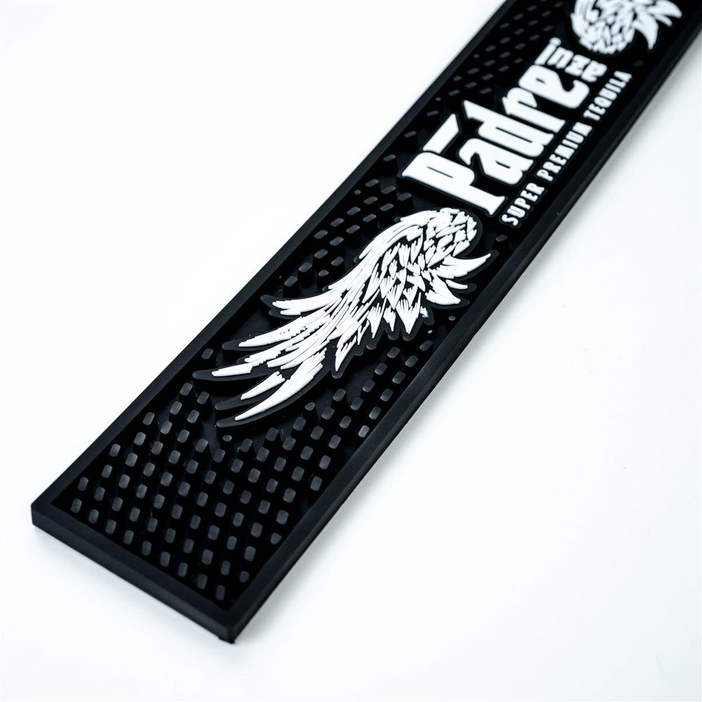 Padre Tequila Tapis de bar Tapis égouttoir Accessoires de bar noir 58 x 9 cm