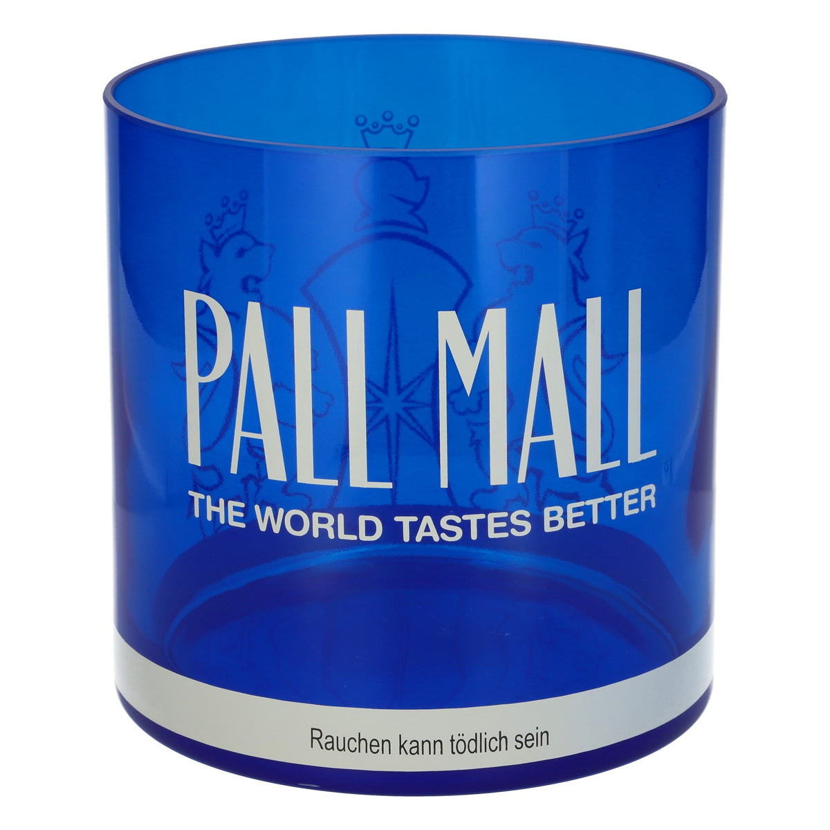 Cendrier Pall Mall XXL en verre bleu massif, grand verre décoratif, 2,33 kg