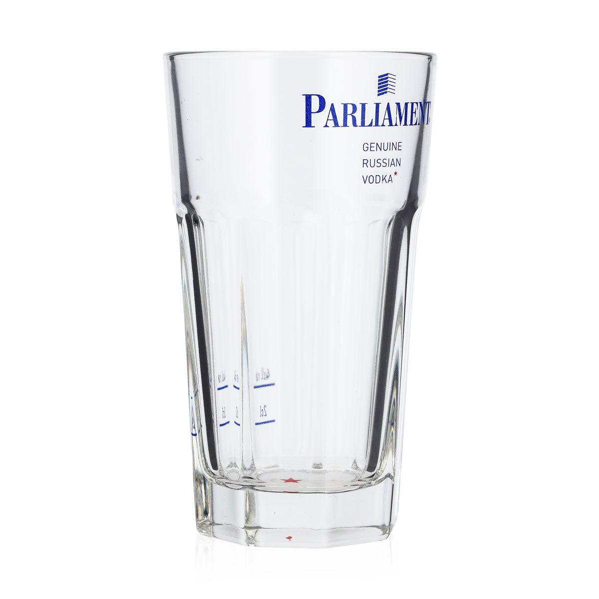 Verre à vodka Parliament 0,32 l, forme profilée, logo bleu, 2 cl/4 cl – Vue 2