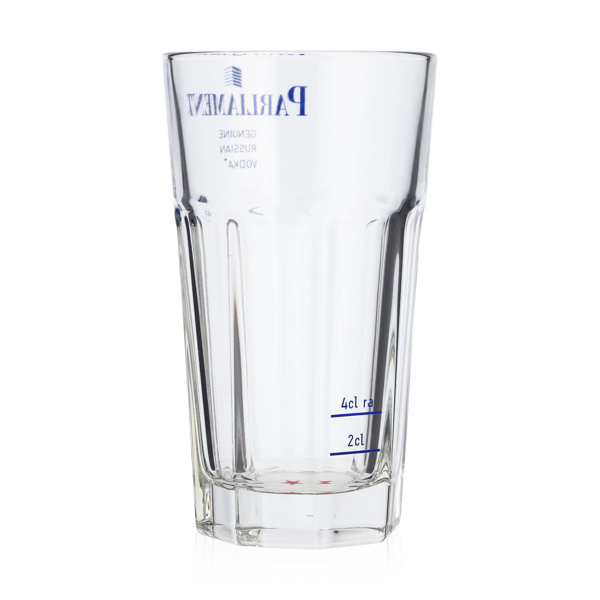 Verre à vodka Parliament 0,32 l, forme profilée, logo bleu, 2 cl/4 cl – Vue 3