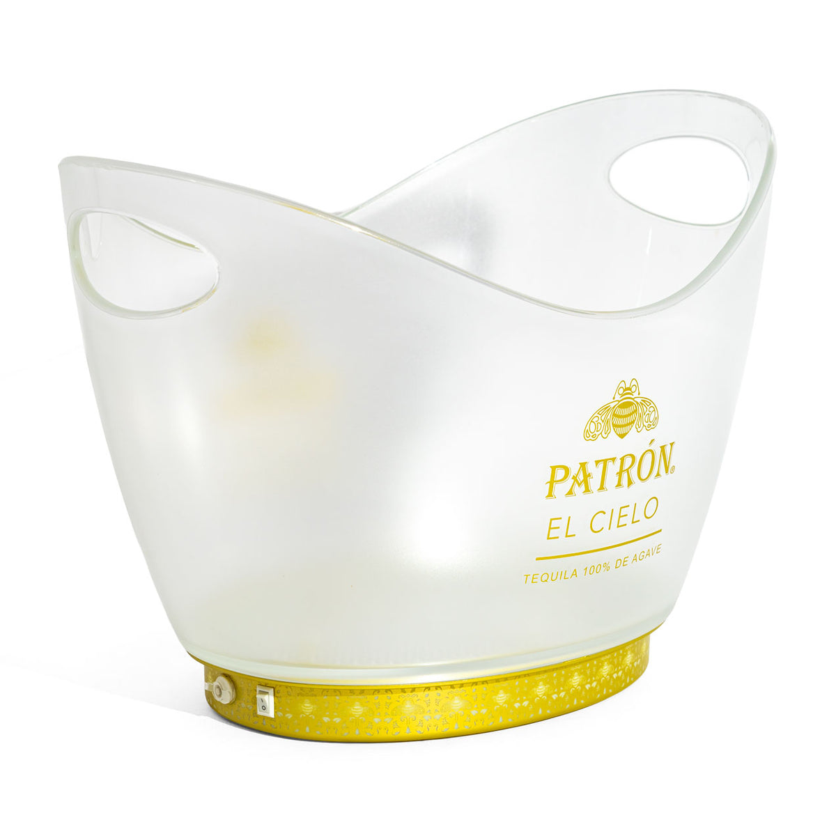 Refroidisseur à piles LED Patron Tequila « EL Cielo Illuminated Ice Bucket » avec bloc d'alimentation – Vue 3