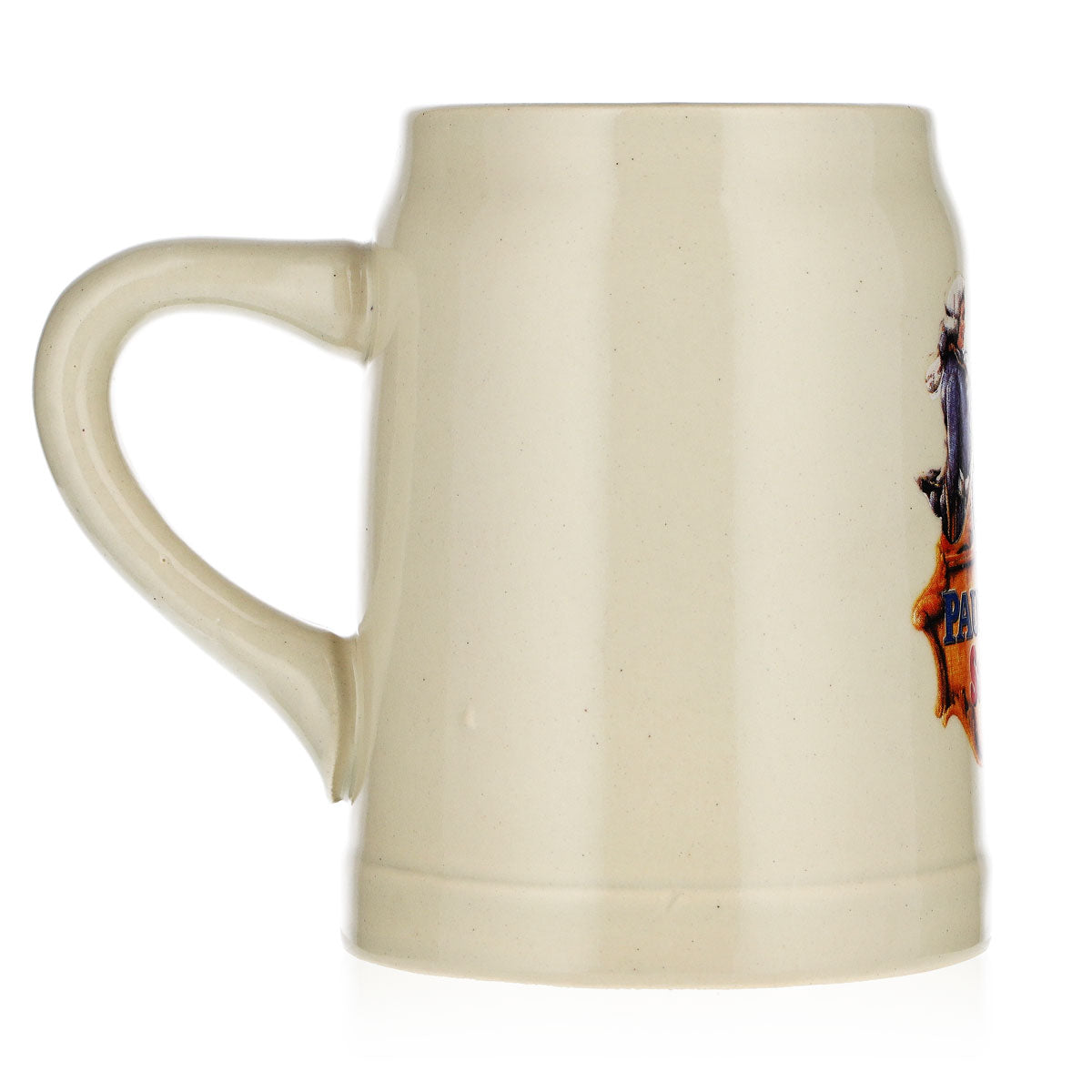 Verre à bière Paulaner 0,25 l, chope en terre cuite Salvator, chope à bière blanche en terre cuite, mini-chope en faïence – Vue 3