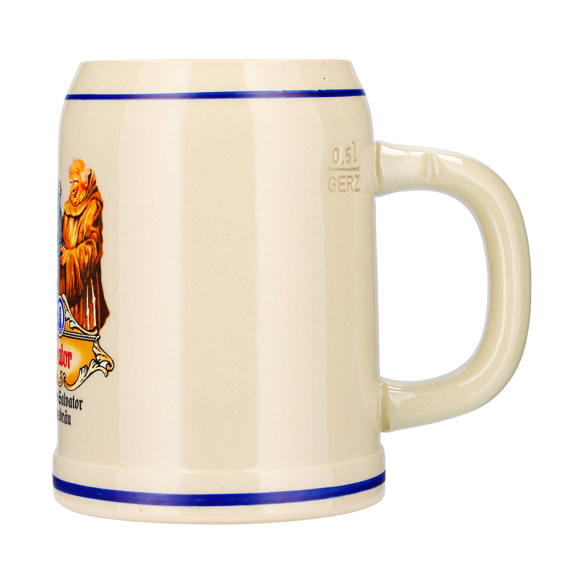 Verre à bière Paulaner 0,5 l, chope Salvator Thomasbräu, argile Gerz – Vue 5