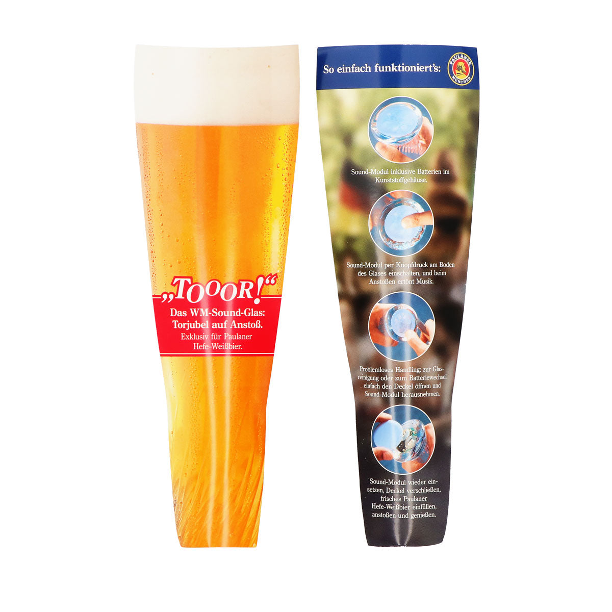 Verre à bière Paulaner Verre à bière blanche Édition spéciale Coupe du monde 2010 Éclairage – Vue 4