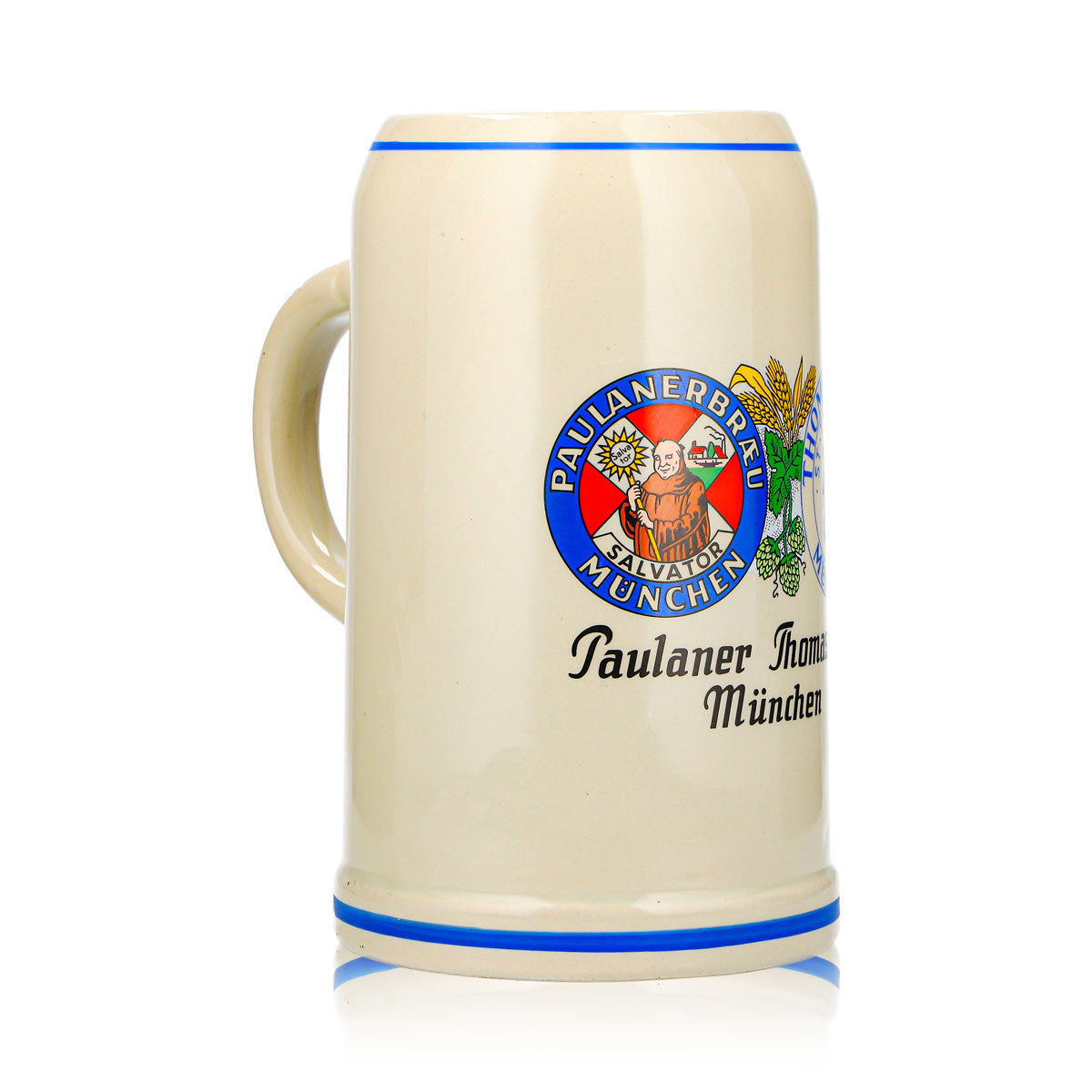 Verre à bière Paulaner, chope en terre cuite de 1 l, chope à bière Thomasbräu Munich, Rastal, faïence – Vue 3