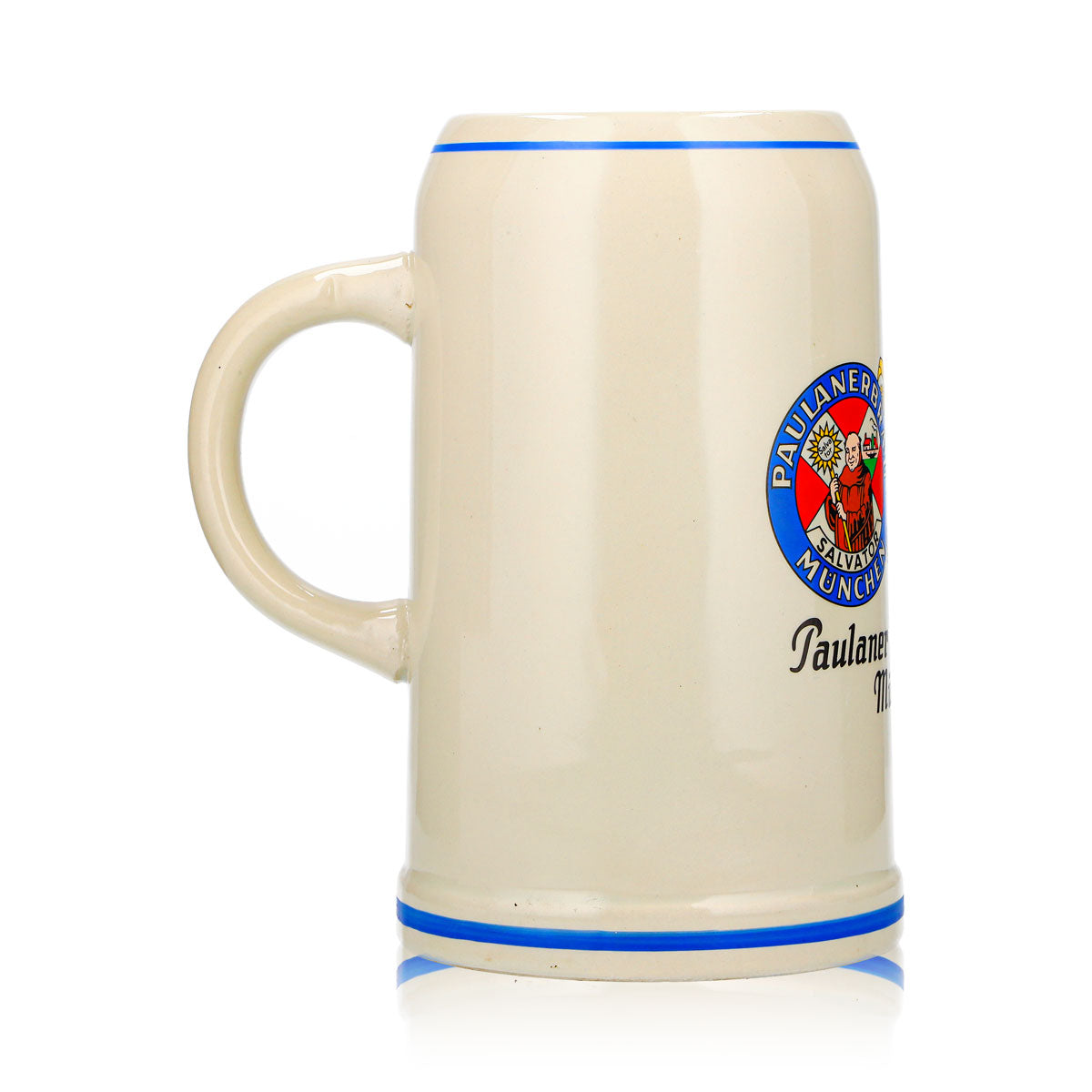 Verre à bière Paulaner, chope en terre cuite de 1 l, chope à bière Thomasbräu Munich, Rastal, faïence – Vue 4