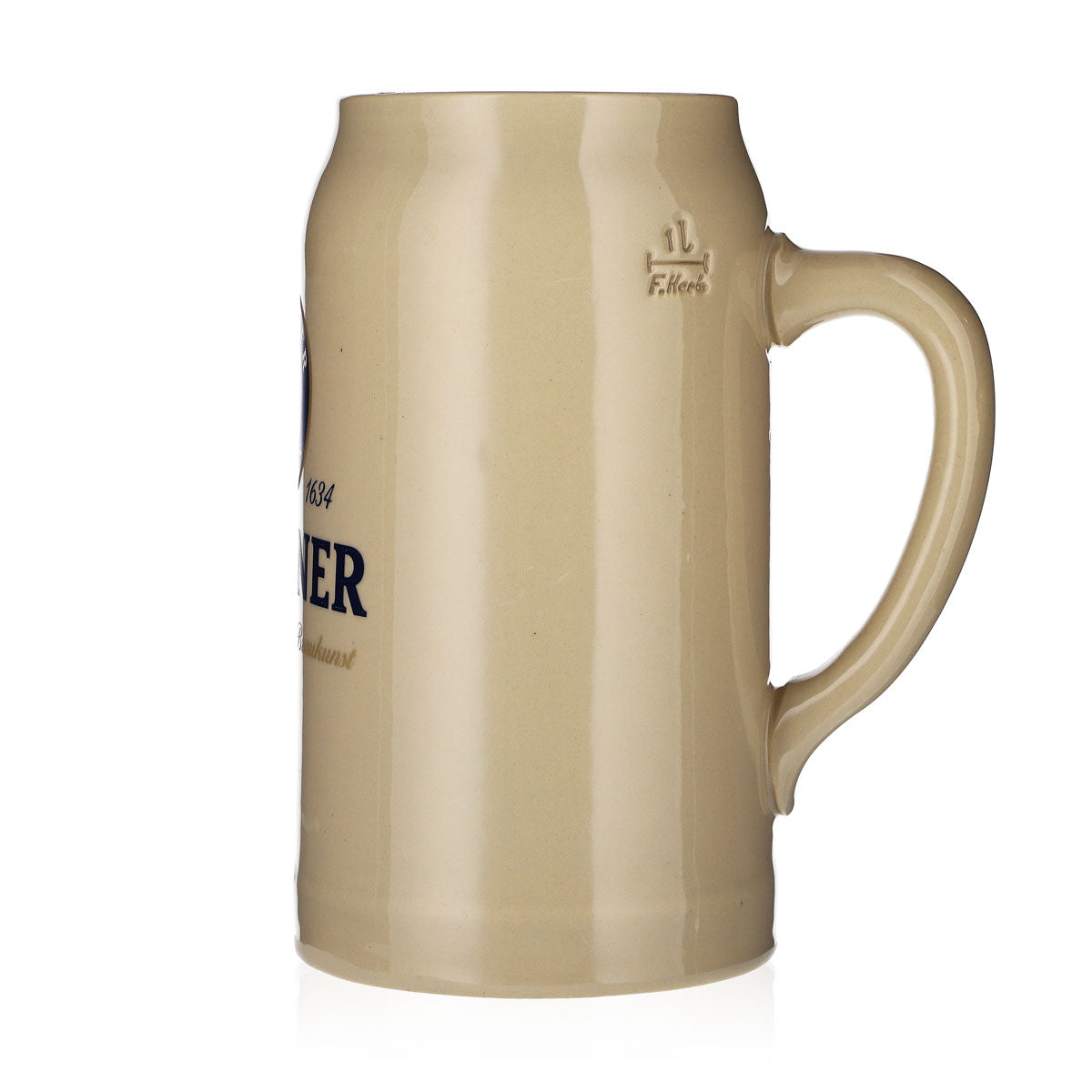 Verre Paulaner, chope à bière blanche en faïence, chope de 1,0 l, verre à bière – Vue 5