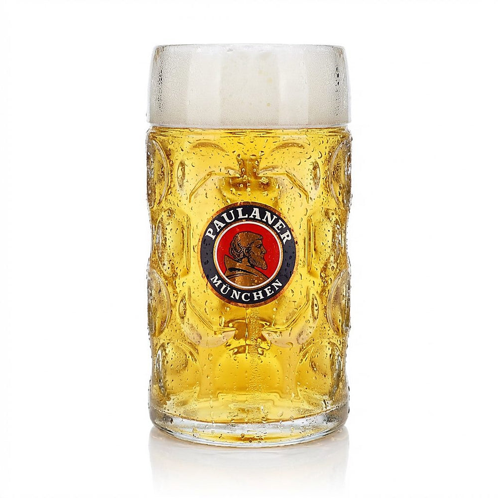 Chope à bière Paulaner - 1,0 l Chope Punktseidel avec graduation pour la restauration