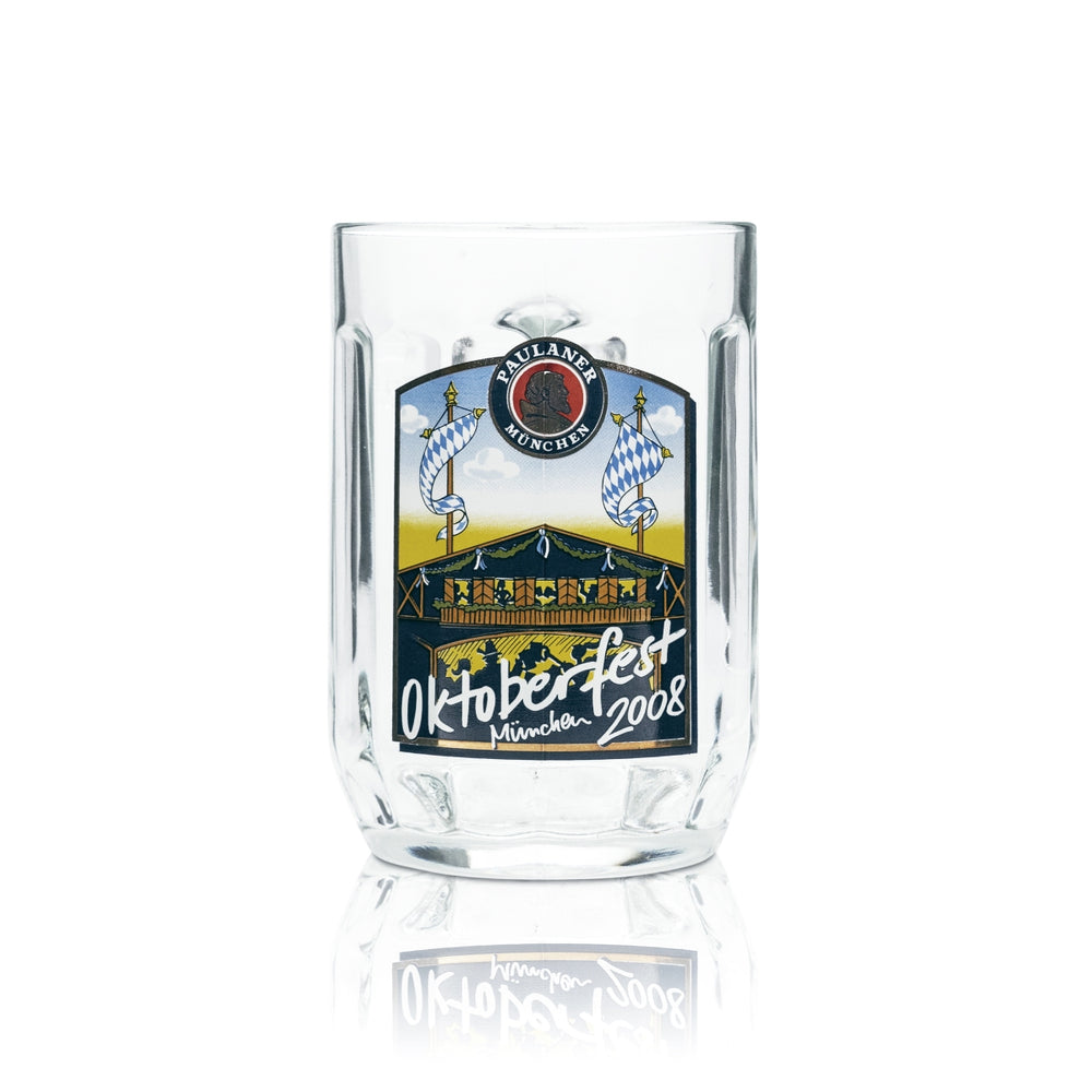 Verre collector Paulaner 0,5 l, chope Humpen Seidel, édition Oktoberfest 2008