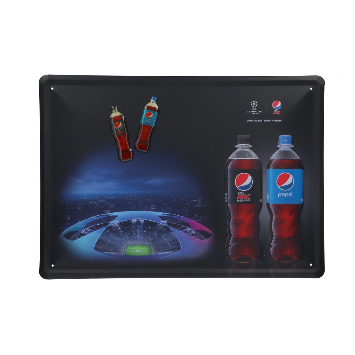 Plaque métallique Pepsi « UEFA Champions League » avec kit d'aimants, 35 x 25 cm – Vue 2