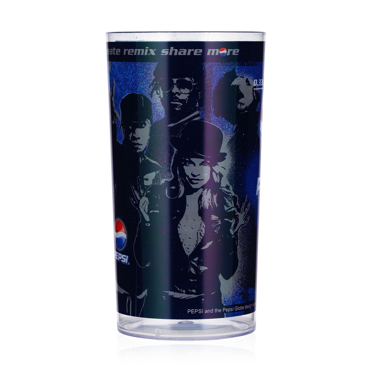 Verre de soda Pepsi 0,33 l, consigné, motif The Black Eyed Peas n° 1, bleu, en plastique – Vue 2