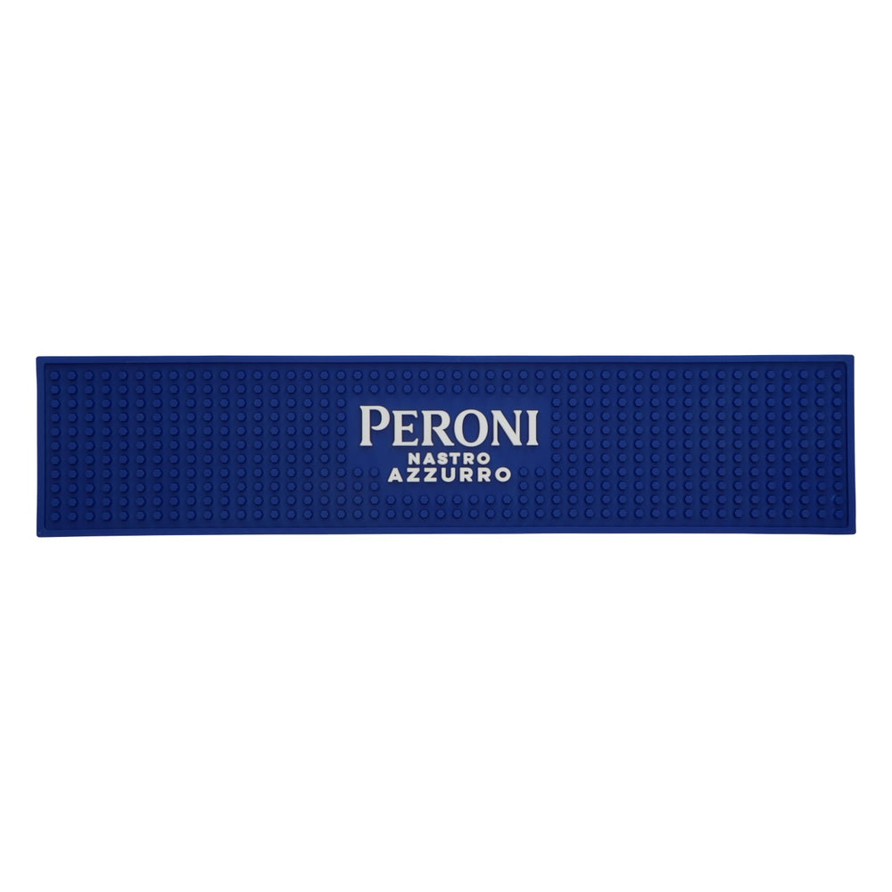 Tapis de bar Peroni Nastro Azzurro bleu, neuf, tapis de bar d'origine en caoutchouc, accessoire pour la bière