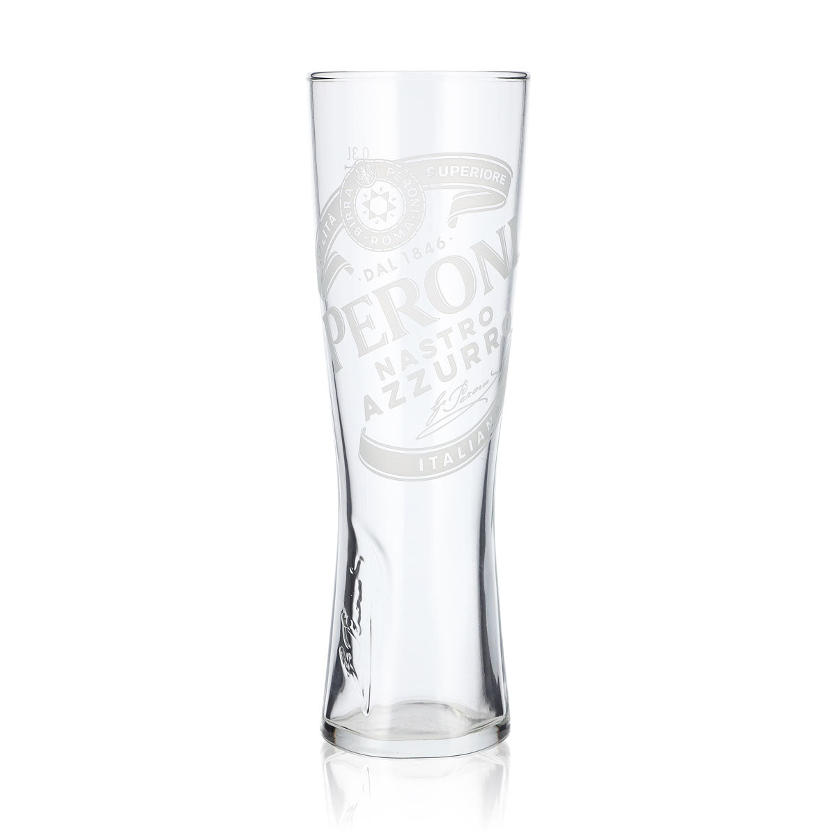 Verre à bière Peroni 0,3 l Verre à pied « Nastro Azzuro » Signature en relief au fond