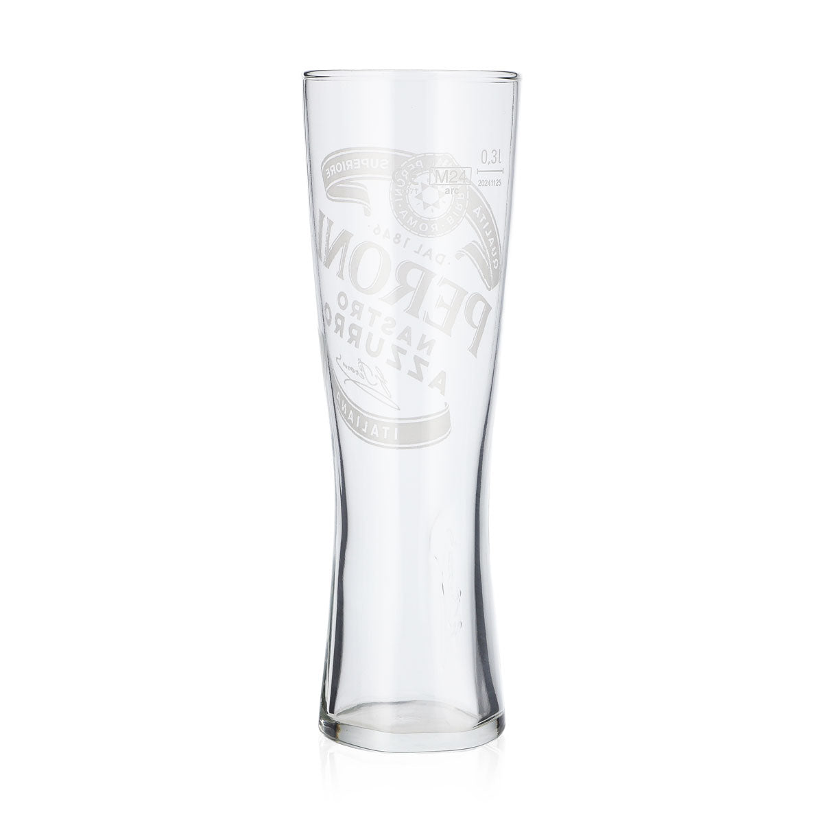 Verre à bière Peroni 0,3 l Verre à pied « Nastro Azzuro » Signature en relief au fond – Vue 3