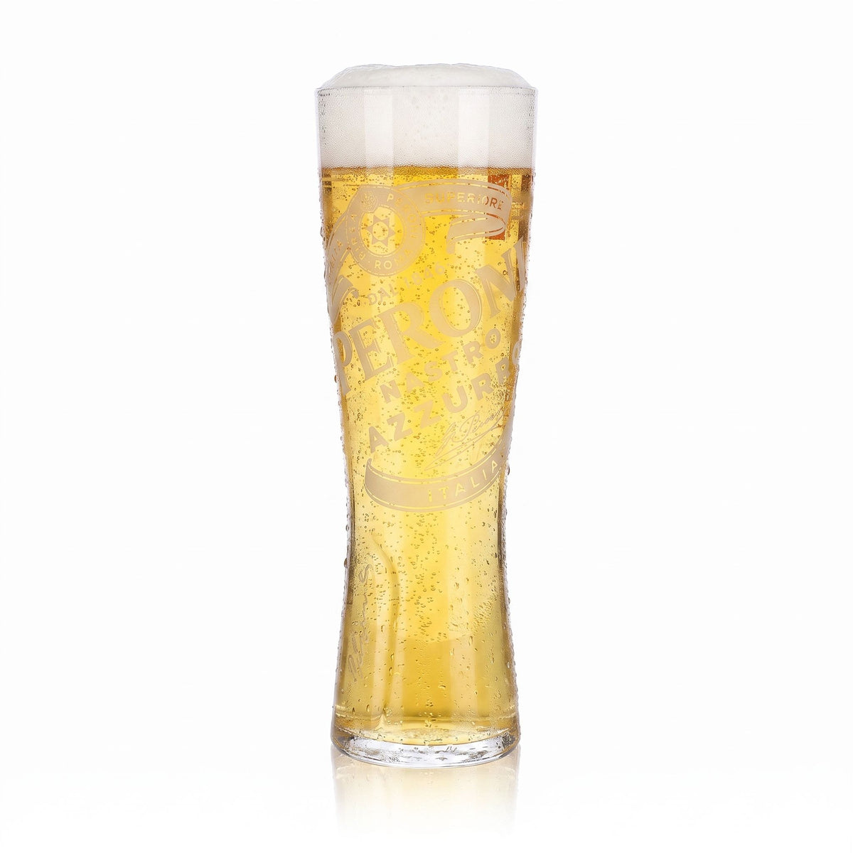 Verre à bière Peroni 0,5 l, verre à pied, logo rouge vertical (Signature)