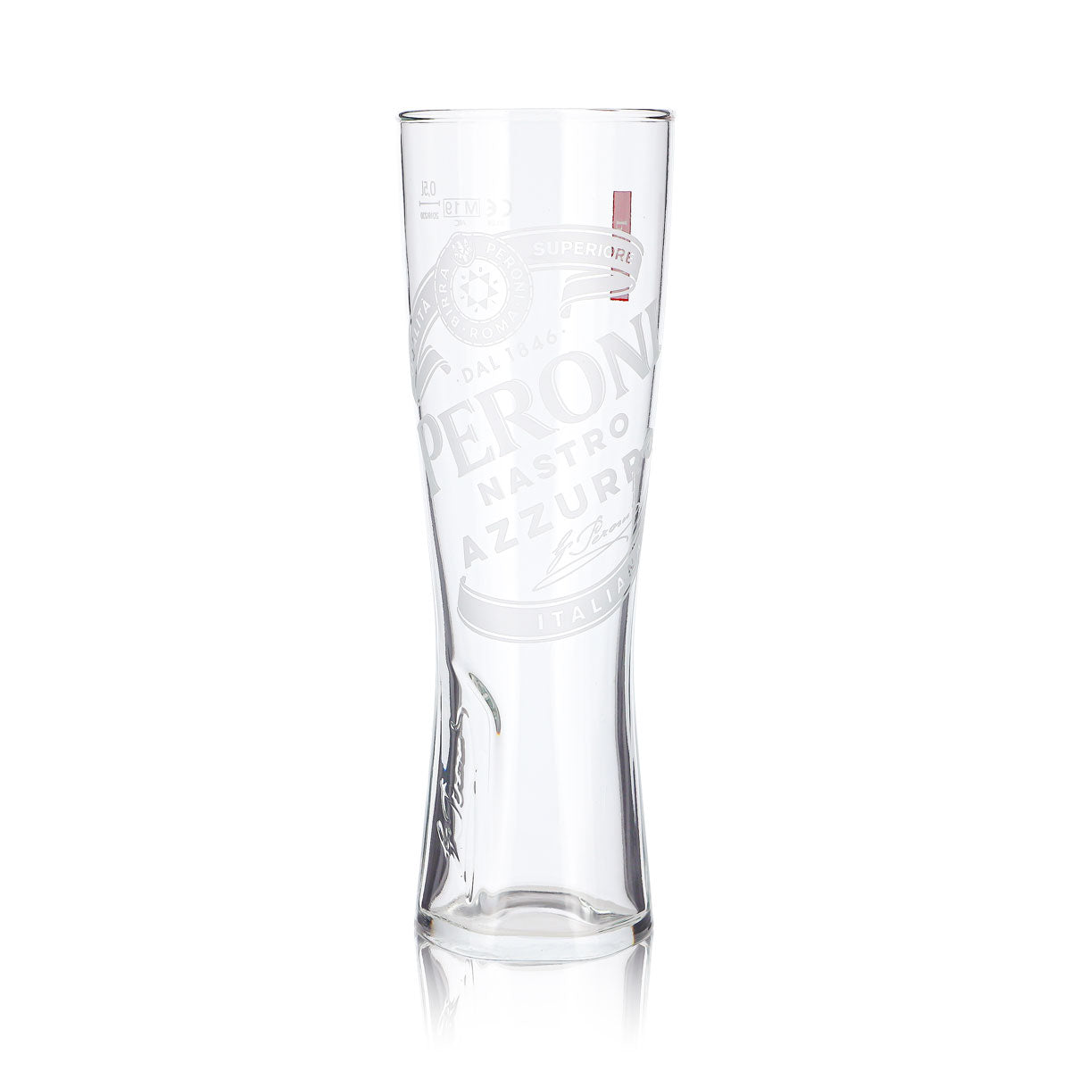 Verre à bière Peroni 0,5 l, verre à pied, logo rouge vertical (Signature) – Vue 2