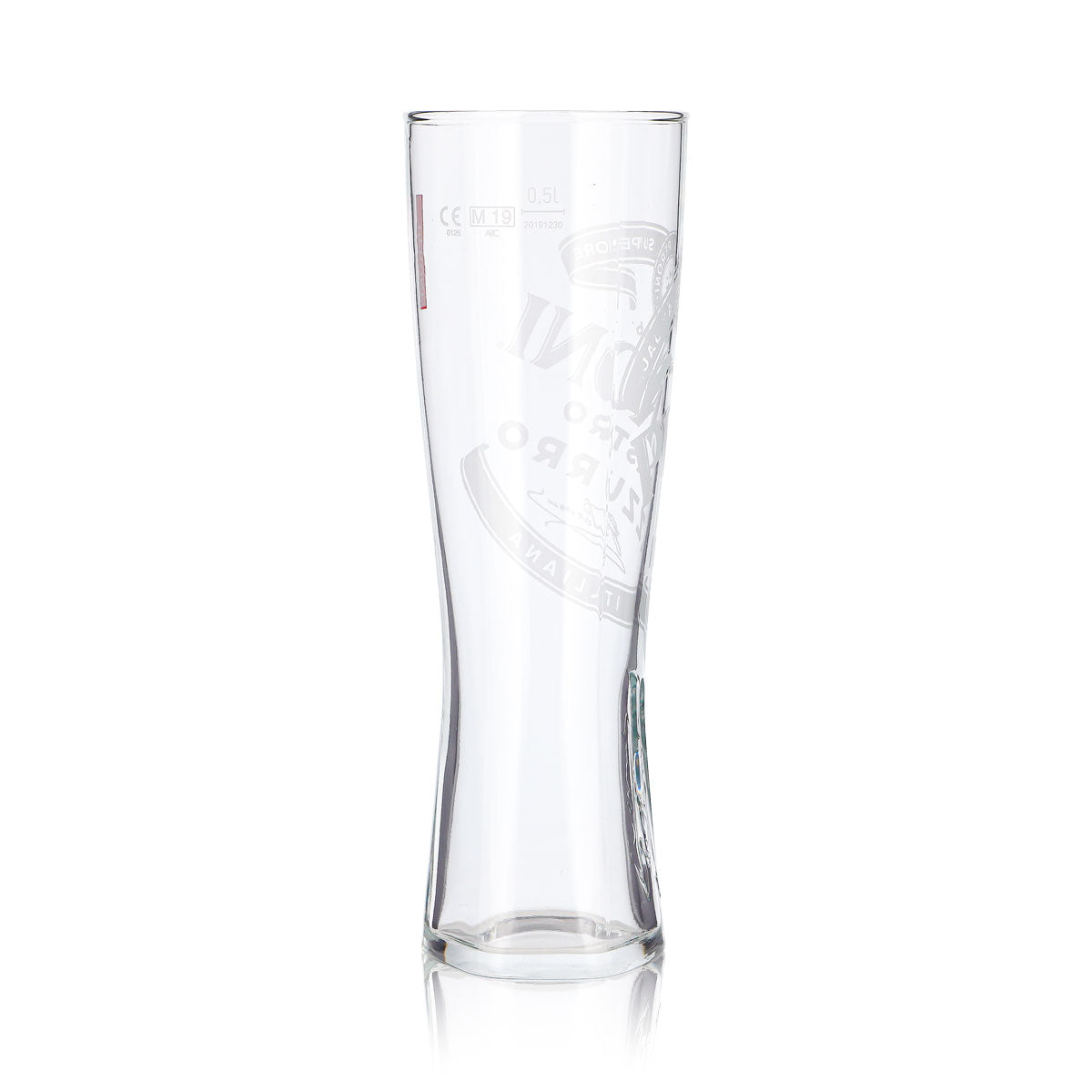 Verre à bière Peroni 0,5 l, verre à pied, logo rouge vertical (Signature) – Vue 3