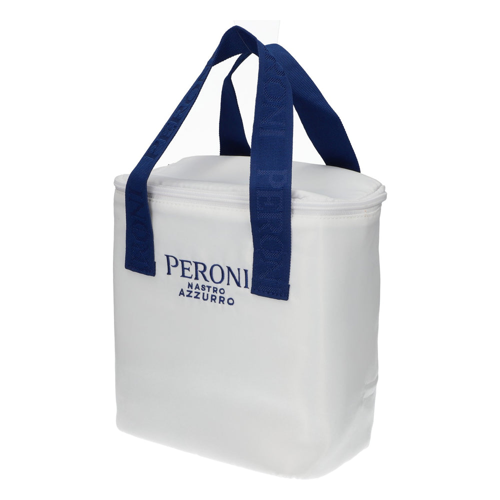 Sac isotherme pour bière Peroni, blanc, en polyester, Nastro Azzurro, neuf