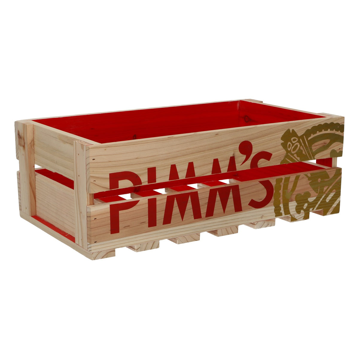 Caisse en bois pour liqueur Pimm's, caisse à bouteilles, décoration d'intérieur, caisse décorative, bois véritable, marron