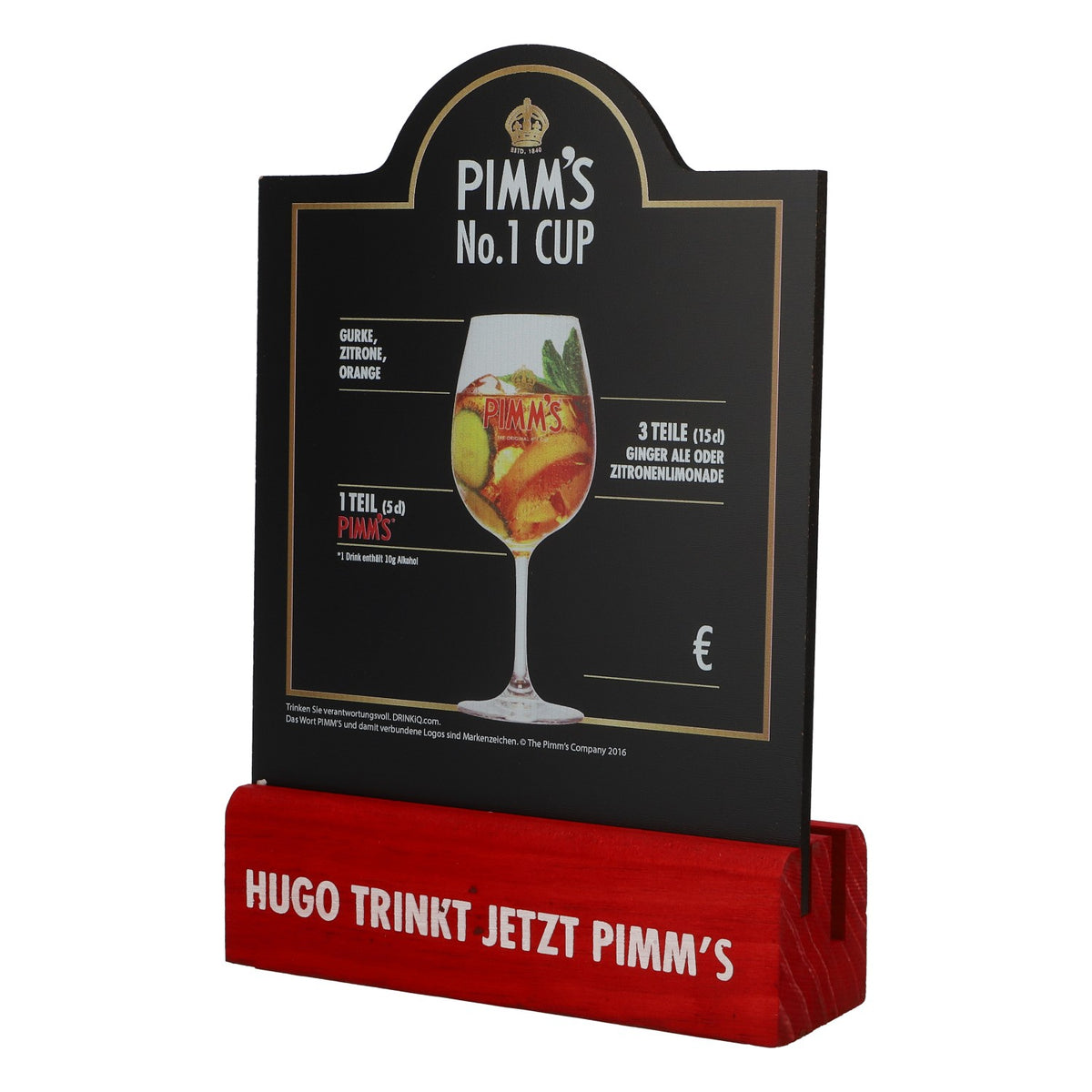 Présentoir de table pour liqueur Pimm's Porte-menu Tableau noir Maintenant Pimm's – Vue 4